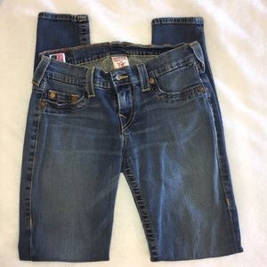 True Religion Medium Wash Skinny Jeans Sz 28